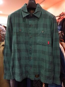 WTAPS ダブルタップス UNION L/S SHIRT. RACO. TEXTILE コットンレーヨンチェックシャツ 緑 グリーン GREEN S