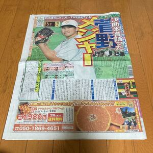 スポーツ報知 報知新聞 令和6年10月06日　巨人　ジャイアンツ　菅野智之　阿部慎之助　服部幸應　ジェシー　吉川晃司　水森かおり