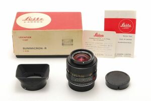 [AB Exc+] Leica SUMMICRON-R 35mm f/2 Lens 3-Cam Leitz Canada w/Box, Hood 9145