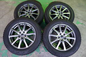 ８分山 17×7J 5H114.3 +48 MANARAY 215/60 R17 ブリジストン REVO GZ エスティマ.C-HR.CR-V等 4本 V-129