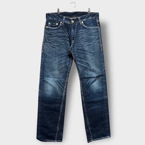 ●洗濯プレス済み● BIG JOHN ビッグジョン DENIM CRAFT 雰囲気◎ テーパードデニムパンツ ジーンズ インディゴ w34インチ【3059】