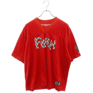 CHROME HEARTS クロムハーツ MATTY BOY PPO FORM TEAM MESH WARM UP JERSEY TEE マッティボーイ メッシュ半袖Tシャツ レッド