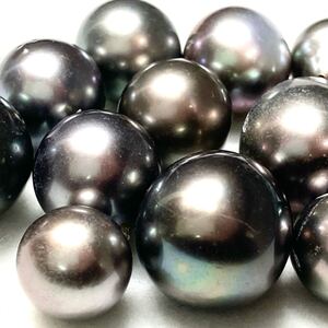 1円〜!!◆南洋黒蝶真珠おまとめ157.5ct◆f 約31.5g 9.5-15.5mm pearl パール 真珠 ジュエリー jewelry ルース 裸石 宝石 w3マ26