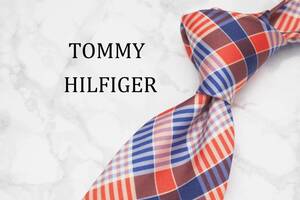 【美品】TOMMY HILFIGER トミーヒルフィガー A-968 ブランド ネクタイ 良品 古着 卸 USED オールド SILK