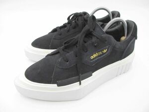 adidas アディダス ハイパースリーク ローカット スニーカー size24.0/黒 ■■◎