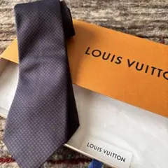 [美品]LOUIS VUITTONルイヴィトンネクタイダミエモノグラムロゴ総柄