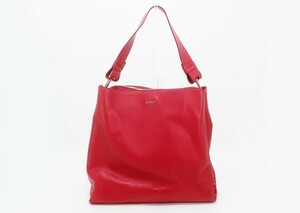 ◇【FURLA フルラ】レザーショルダーバッグ レッド