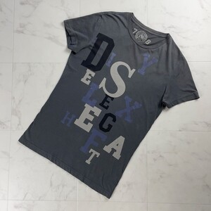 DIESEL ディーゼル スペル デザインプリントTシャツ 半袖カットソー トップス メンズ グレー サイズS*TC47