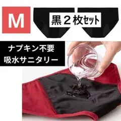 防水ナプキン不要 無し生理用サニタリーショーツ黒夜用 産後パンツ 吸収