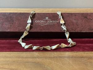 【1円〜】GEORG JENSEN silver toggle necklace butterfly ジョージゼンセン バタフライ 925 刻印 シルバー ネックレス チェーン