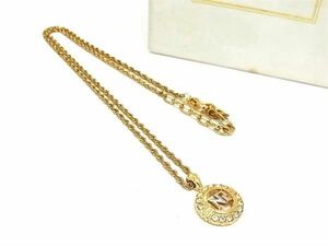 NINA RICCI ニナリッチ ラインストーン ネックレス ペンダント アクセサリー レディース ゴールド系 DE8095