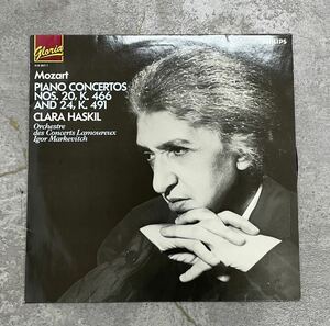 RCD514 Mozart PIANO CONCERTOS NOS. 20,K. 466 AND 24,K. 491 CLARA HASKIL オーケストラ レコード LP クララハズキル 協奏曲