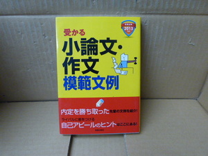 本　受かる　小論文・作文　模範文例　2013　新生出版社