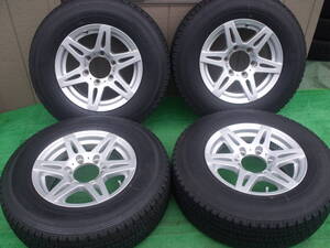 195/80R15 107/105N LT BS製アルミ CV201 JWLT955㎏ 4本セット TOYO DELVEX935 スタッドレス 製造年2023年 超バリ溝 ハイエース NV350