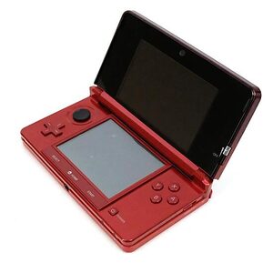 【中古】任天堂 ニンテンドー3DS フレアレッド CTR-S-RAAA 本体のみ スティックゴムなし・液晶画面いたみ [管理:1350012128]