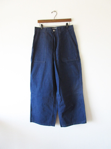 未使用 ORDINARY FITS / オーディナリーフィッツ OF-P018OW PIPE BAKER PANTS one wash 32 INDIGO / ベイカーパンツ