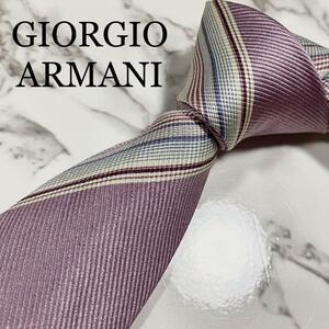 ネクタイ ジョルジオアルマーニ GIORGIOARMANI ストライプ シルク 高級 ブランド