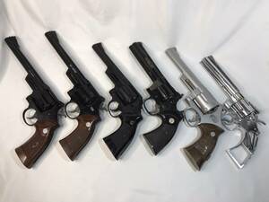 ★リボルバーまとめ６丁★ ニッシン産業 東京マルイ ヨネザワ S&W コルト 44マグナム パイソン 357マグナム モデルガン エアコキ 部品取り