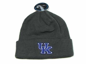 NCAA Kentucky Wildcats ニット帽 グレー フリーサイズ 男女兼用 ビーニー キャップ 帽子 Top of the World 【未使用品】 ◆アウトレット◆