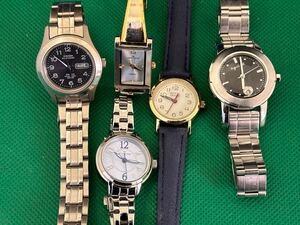 Anne Klein などレディースクォーツ腕時計5点まとめジャンク品管理番号12-A79