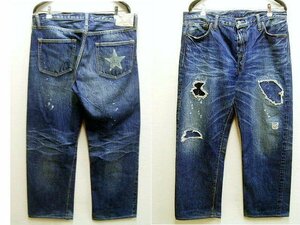 ◇即決[W38]ほぼ未使用品 SUGAR CANE 901 SC40901R LONE STAR JEAN 10YEAR AGED ロンスターデニム リペア加工 シュガーケーン パンツ■5775