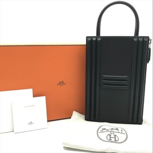 超美品 HERMES エルメス カデナ タデラクト ブラック SV金具 U刻印 ハンド バッグ k1887