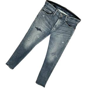 定価3万 junhashimoto×EDWIN STRETCH SLIM DENIM PANTS CRASH S ジュンハシモト×エドウィン　ストレッチクラッシュスリムデニムパンツ