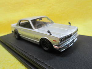 IG 0229 1/43 Nissan Skyline 2000 GT-R KPGC10 Silver RSワタナベホイール（ ハコスカ 箱スカ ニッサン スカイライン 旧車 定番