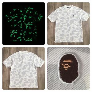 ★蓄光★ XXL City camo ポロシャツ a bathing ape BAPE polo shirt エイプ ベイプ アベイシングエイプ 迷彩 glow in the dark 2XL w1