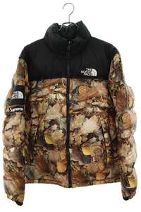 シュプリーム ノースフェイス ダウンジャケット 16AW Nuptse Jacket サイズ:M リーフカモ柄ヌプシダウンジャケット 中古 FK04