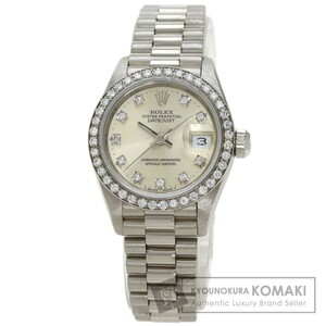 ROLEX ロレックス 69139G デイトジャスト 10P　ダイヤモンド 腕時計 K18ホワイトゴールド K18WG ダイヤモンド レディース 中古