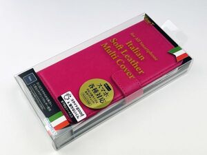 Italian Soft Leather Multi Cover MLサイズ　イタリアンソフトレザーマルチカバー　ピンク　iPhone android ケース SMC-NW02