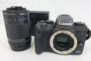 17434 ロ607-281　カメラ　Canon　EOS M5　キャノン　ボディ　EF-M 18-150mm 1:3.5-6.3 IS STM　ミラーレス一眼　レンズ破損有　ヤ60