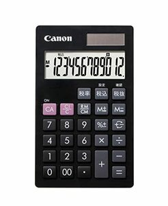 【中古】 キャノン 手帳サイズ電卓 12桁 (ブラック) Canon LS-12T-BK