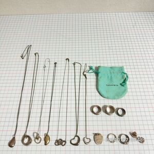 1000円〜　大量　まとめ　SV925 シルバー925 TIFFANY & Co. ティファニー　ネックレス　リング　指輪　ピアス　アクセサリー　14点セット　