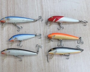 ヴィンテージルアー ラパラ RAPALA カウントダウン 6本セット CD9 CD7 フィンランド ミノー シーバス ブラックバス オールドルアー