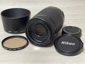 ☆★ブラックフライデーセール★☆美品 動作品★ NIKON ニコン AF NIKKOR 70-300mm F4-5.6 D ED レンズ フード フィルター付き #202411302