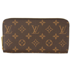 ルイヴィトン LOUIS VUITTON ジッピーウォレット ラウンドファスナー モノグラム キャンバス M42616 ブラウン RFID レディース