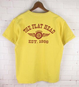 ST10664 THE FLAT HEAD フラットヘッド Tシャツ 40 イエロー系（クリックポスト可）