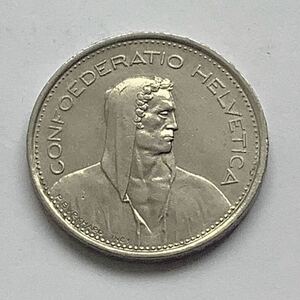 【希少品セール】スイス 5フラン硬貨 1974年 1枚