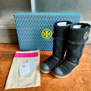 TORY BURCH トリーバーチ ロングブーツ 33138333 ブラック サイズ6 参考定価￥48,300 レディース 牛革 シープ レザー digjunkmarket