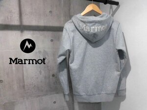 Marmot マーモット MJK-F7068 ロゴワッペン スウェット ジップパーカー L/ZIPフーディ/パーカー/グレー/メンズ/アウトドア