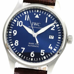 IWC IWC SCHAFFHAUSEN IW327010 パイロットウォッチ マークXVIII デイト 自動巻き メンズ 箱・保証書付き_759074【ev15】