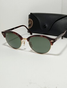 1円【良品/ケース付】Ray-Ban レイバン サングラス　RB4246 990 ゴールド×べっ甲柄　ユニセックス