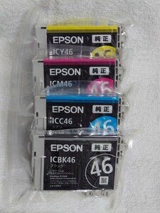 EPSON 純正インクカートリッジ 46 (C,M,Y,BK) 合計4本 [未使用品]