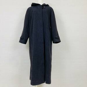 【58】TSUBAMECOAT ツバメコート ロング チェスター 9AR フード シンプル 袖ベルト アルパカ 羊毛 