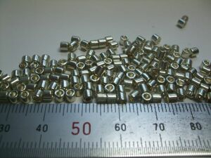 即決 ■メタルパイプ 3ｍｍ 　シルバー　　１００個■zz