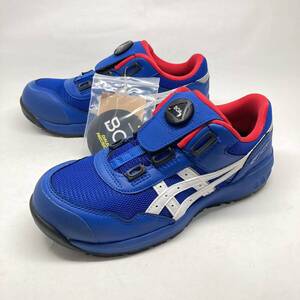 即決!良好! asics 安全靴 ウィンジョブ CP209 BOA 1271A029 青白赤 23.5cm / アシックス