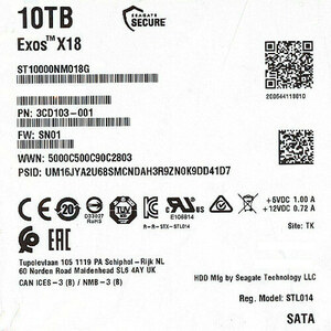 SEAGATE製HDD ST10000NM018G 10TB SATA600 7200 [管理:1000023451]