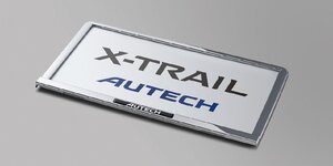 エクストレイル X-TRAIL T33 ：純正 AUTECH ナンバープレートリム(フロント・リヤセット)